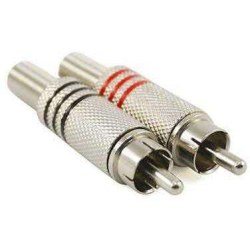 Plug RCA metálico silver