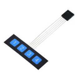 Teclado matricial 1x4 4x1 de membrana Arduino
