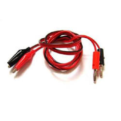 CABLE 2 CAIMANES X2 CONECTORES DE PRUEBA 1MT