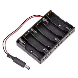 Porta pilas para 6 pilas AA con Plug DC